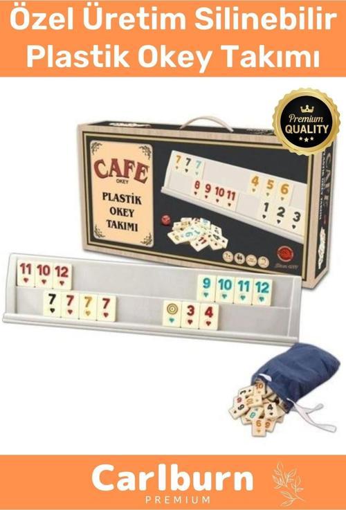 Premium Antibakteriyel Kir Tutmayan Çizilmeye Dayanıklı Silinebilir Plastik Kahveci Kafe Okey Takımı