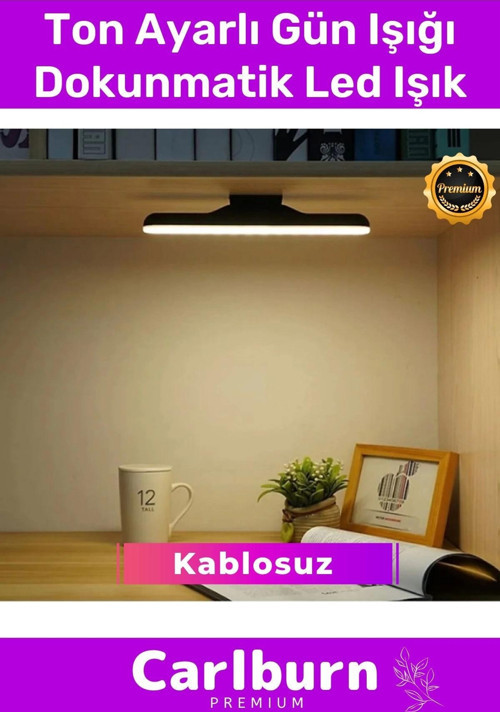 Premium Düşük Enerji Tüketimi Usb Şarjlı Kablosuz Manyetik Ton Ayarlı Gün Işığı Dokunmatik Led Işık