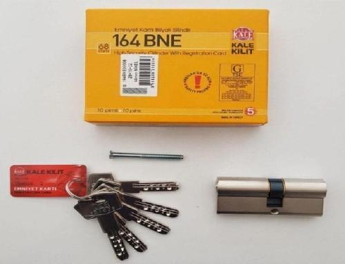 164 Bne 68Mm Bilyalı Silindir Çelik Pimli Barel Nikel - Emniyet Kartlı 5 Anahtarlı