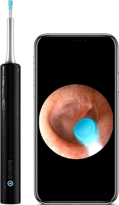 T5 5MP Kamera 3.5mm Lens Şarjlı Wifi Görüntülü Kulak Temizleyici Siyah Renk