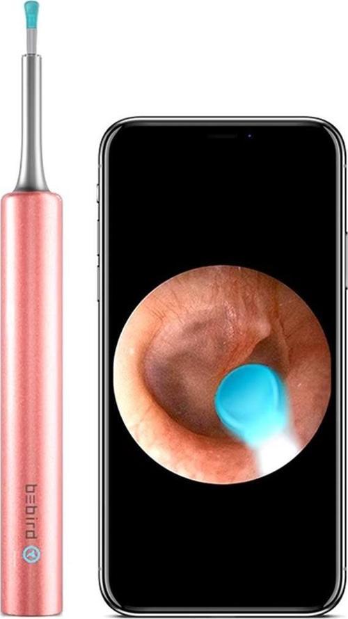T5 5MP Kamera 3.5mm Lens Şarjlı Wifi Görüntülü Kulak Temizleyici Pembe Renk