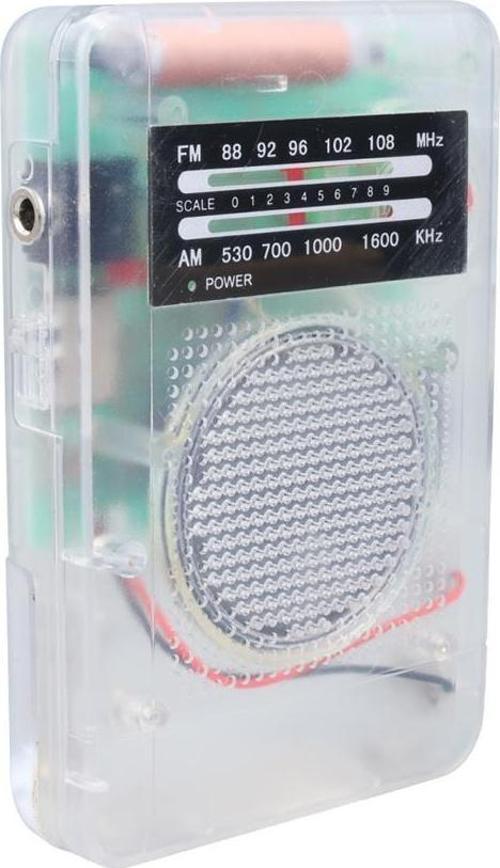 Starnic ST-821 AM-FM Şeffaf Analog Hapishane Radyosu (88-108 FM Frekans Aralığı)