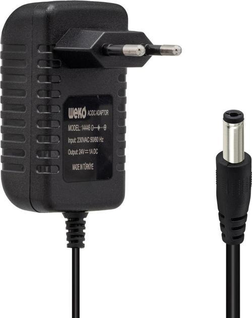 24 Volt 1 Amper 24 Watt Plastik Kasa Priz Tipi Adaptör (5.5x2.5 Uçlu)