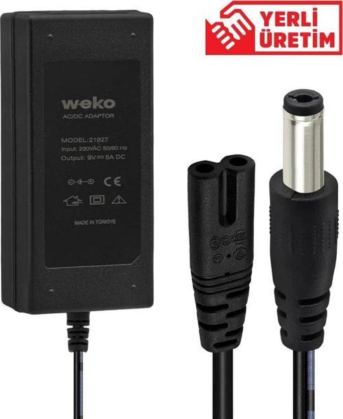 9 Volt - 5 Amper Masaüstü Adaptör 5.5*2.5 Mm Uçlu Yerli̇ Üreti̇m