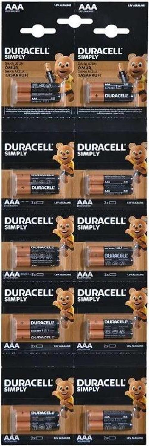 Alkalin 1.5 Volt AAA 20’li İnce Kalem Pil LR03/MN2400