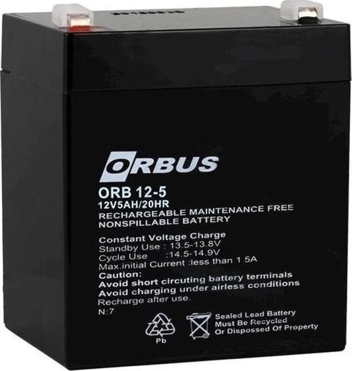 ORB12-5 12 Volt 5 Amper Kuru Akü (90x70x101 Mm)