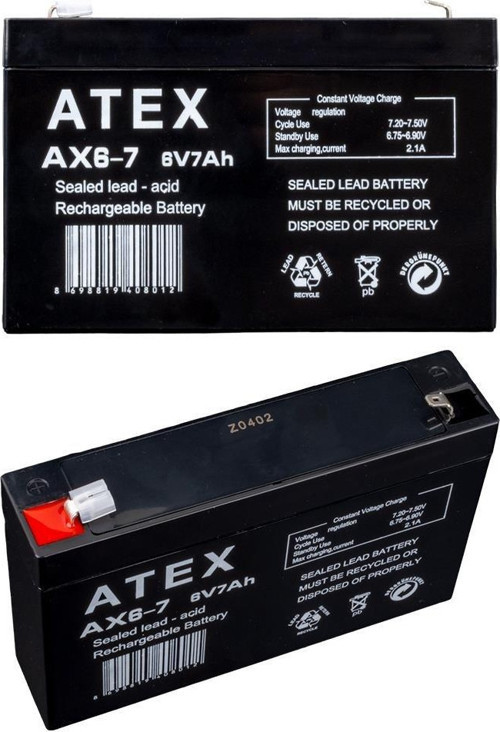 6 Volt - 7 Amper Akü (150 x 50 x 94 mm)