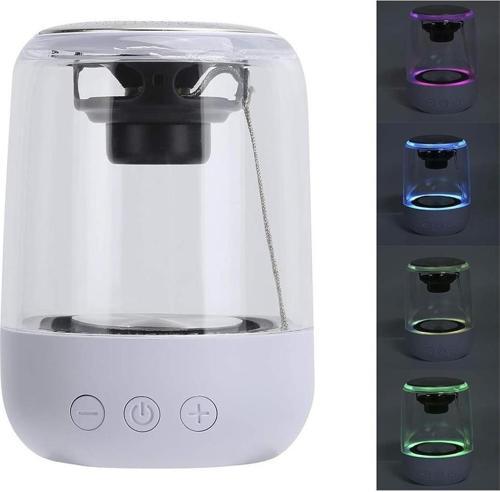 MagicVoice MV-24696 600 Mah Taşınabilir RGB Mikrofonlu Aux-TF-Bluetooth 3 Watt Hoparlör (Beyaz)