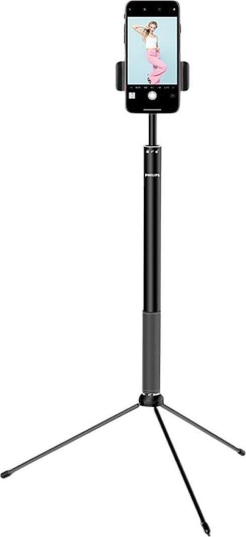 2in1 Tripod Standlı Youtube Tiktok Selfie Çekim Işıklı Telefon Tutucu - Makyaj Işığı DLK3621N/93