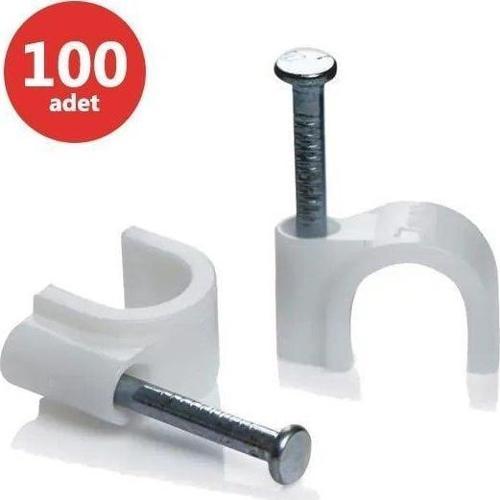8 Numara 25 Mm Çelik Çivili Kroşe (100'lü Paket)