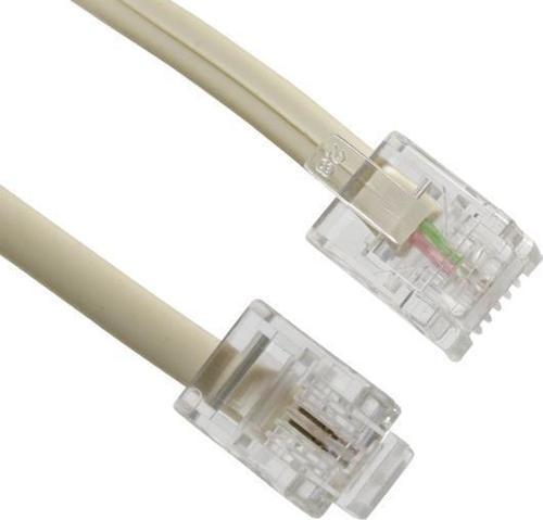 Krem Rengi 20 Metre Hazır Telefon Hat Kablosu