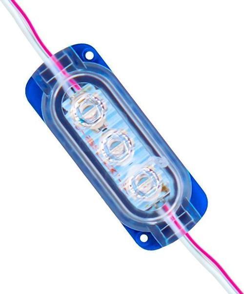 12 Volt 0.6 Watt Mavi 2835 65 X 25 Mm IP65 120 Lümen 160 Derece Modül Led