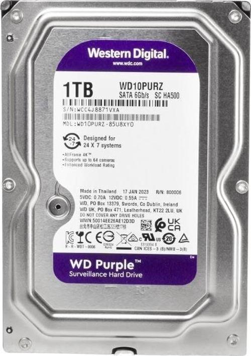 Purple WD10PURZ 1 TB Sata 6GB/S 7-24 Güvenlik Harddisk