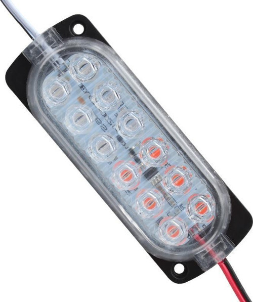 Parlak Yanıp Sönen Kırmızı-Mavi 12-24 Volt 1.2 Watt 2835 Modül Led