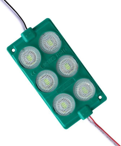 24 Volt 3 Watt Yeşil 3030 Modül Led 75*40
