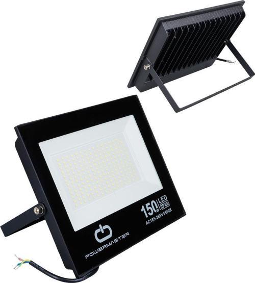 PM-22586 150 Watt - 220 Volt 6500K IP66 150* Işık Açısı Siyah Slim Kasa Beyaz Led Projektör