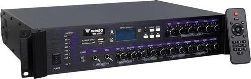 WM-2250U 250 Watt 100 Volt USB-SD-Bluetooth 6 Bölgeli Trafolu Mixer Amfi
