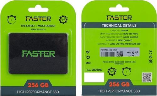 Faster FS-256 Sata3 256 GB SSD 550/510 Mb/s Harddisk
