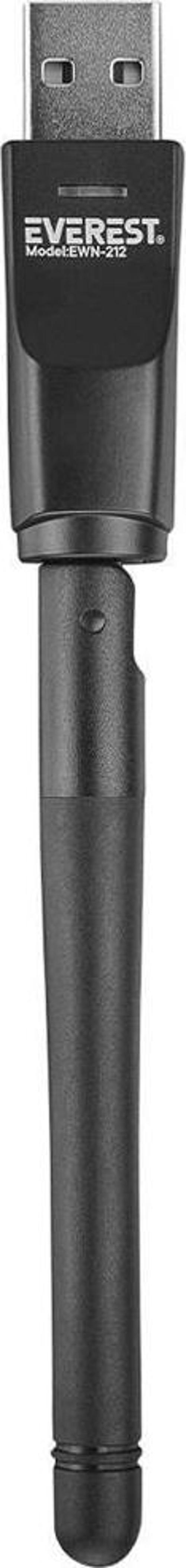 Everest EWN-212 2.4GHz MT7601 İşlemcili 2dBi 150 Mbps Wireless Usb Kablosuz Adaptör