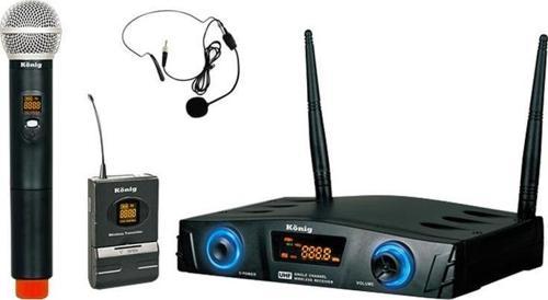 K-312 16 Kanal UHF Dijital Çift Kanal 1 El + 1 Yaka Kablosuz Telsiz Mikrofon