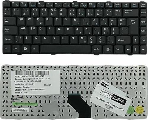 Datron Aero TW7 Uyumlu Laptop Klavye Siyah TR