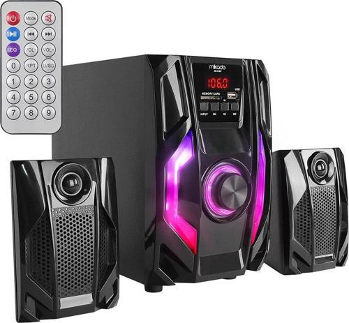 MD-415BT RGB 2+1 20 Watt Basslı FM/BT/SD/USB Bluetooth Ses Sistemi Multimedya Hoparlör