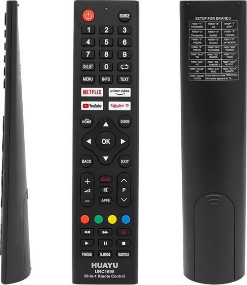 URC1699 20in1 Netflix - Youtube - Prime Video Tuşlu Universal Lcd-Led Tv Kumanda