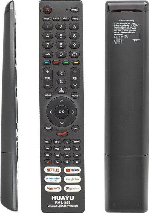 RM-L1655 Netflix-YouTube-Prime Video-Google Play Tuşlu Universal Lcd Led Tv Kumandası