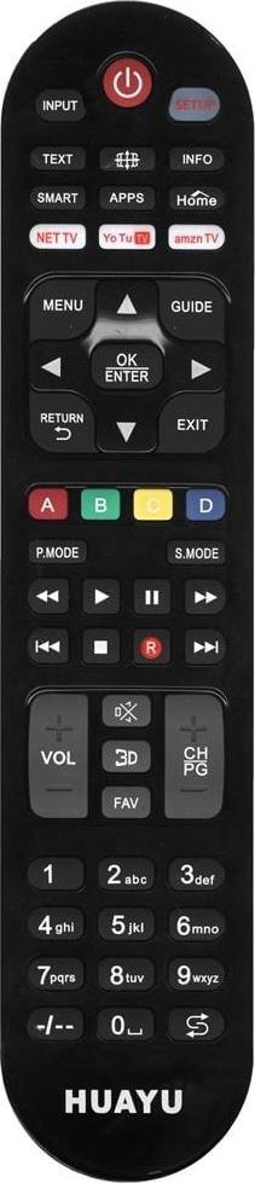 URC1517 Netflix-Youtube-Amazon Tuşlu Lcd Led Tv Universal Kumanda
