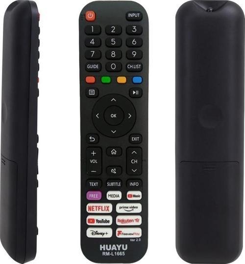 RM-L1665 Ver 2.0 Hisense Netflix-Prime Video-Youtube-Rakuten-Disney+ Tuşlu
