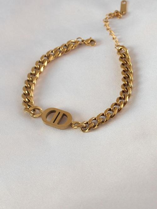 316L Çelik Gold Renk Zincir Model Kadın Bileklik