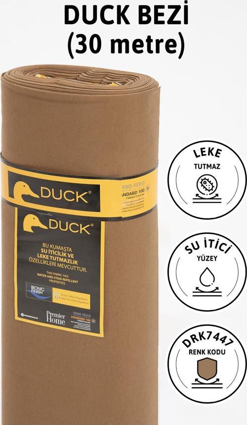 Premier Metrelik Duck Keten Kumaş Su İtici Bez 30 Metre DRK7447 - Kahverengi