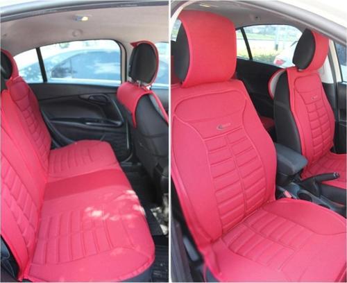 Audi Q5 Lüx Oto Koltuk Minderi Ön Arka 5'li Set FIVESTAR Serisi KIRMIZI