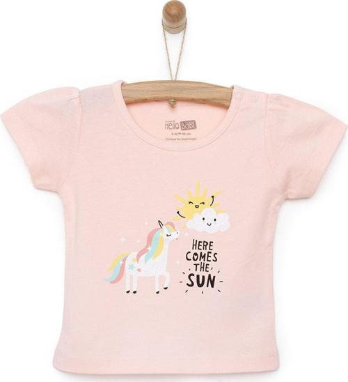 HelloBaby Basic Unicorn Baskılı Tshirt Kız Bebek