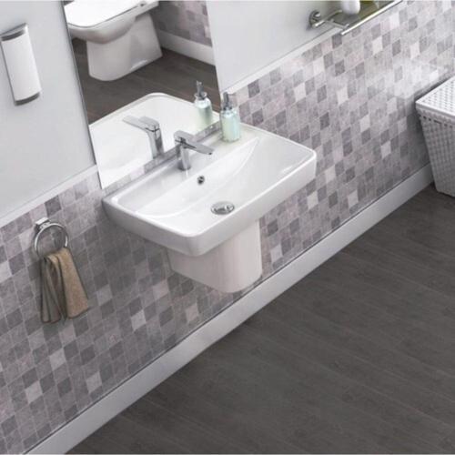 Beyaz Cerastyle Duru Lavabo 50 X 40 Cm (Ayak Dahil Değildir ) Mavi
