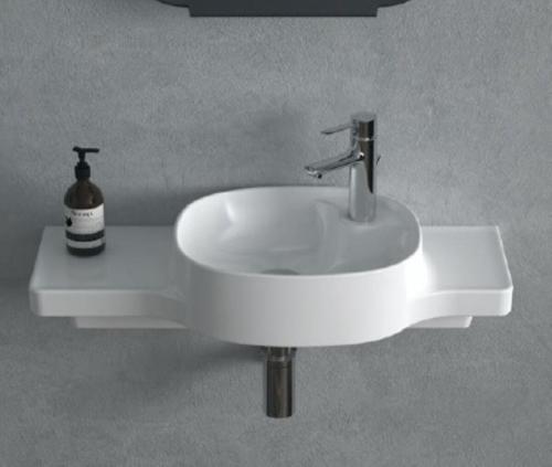 Harmony Etajerli Lavabo 100X37,5X26,4 Cm (Sağdan Hazneli) Mat Beyaz