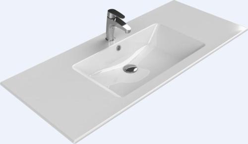 İbiza Etajerli Lavabo 121X51 Cm (Tek Hazneli) Beyaz