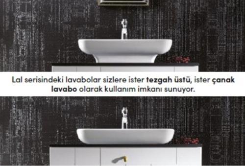 Lal Tezgahüstü Lavabo 80X42 Cm Beyaz