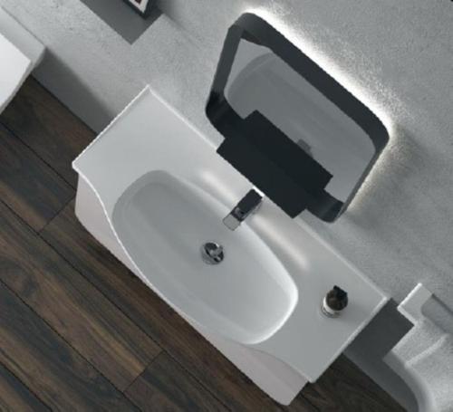 Lila Etajerli Lavabo 100X48 Cm(Dolap Hariç) Beyaz
