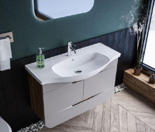 Lila Etajerli Lavabo 85X46 Cm(Dolap Hariç) Beyaz