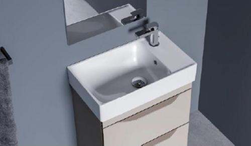 Sharp Etajerli Lavabo 60X30 Cm (Sağdan Batarya Delikli)(Dolap Hariç) Beyaz