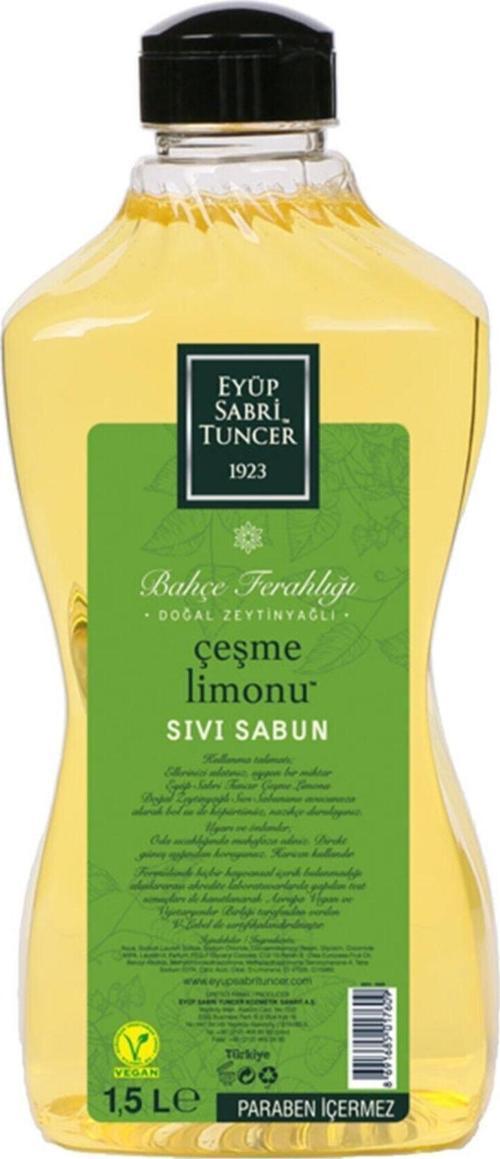 Doğal Zeytinyağlı Sıvı Sabun Çeşme Limonu Sıvı Sabun 1500 ml