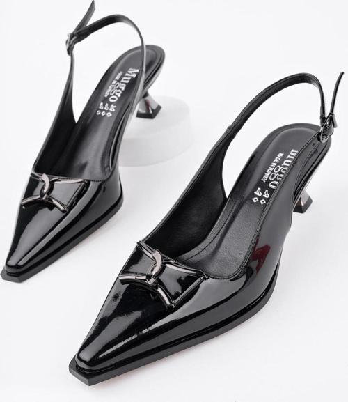 FOREST Arkası Açık Toka Detaylı Günlük Klasik Topuklu Kadın Stiletto Ayakkabı