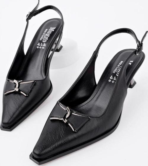 FOREST Arkası Açık Toka Detaylı Günlük Klasik Topuklu Kadın Stiletto Ayakkabı