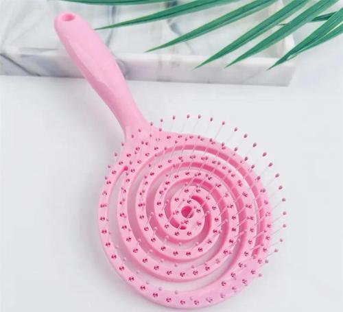 Topuzlu Saç Açma Fırçası - Şeker Pembe