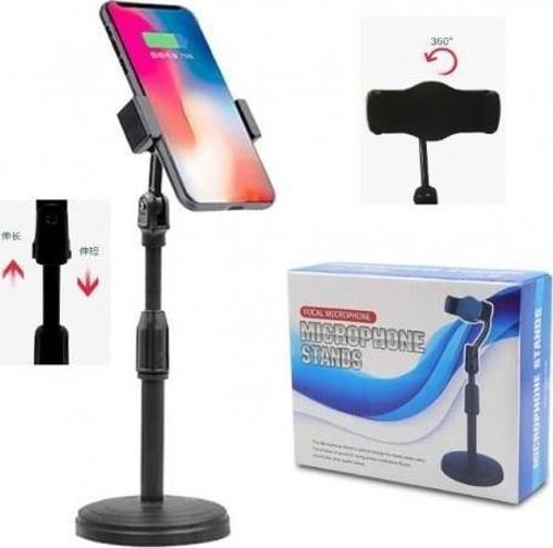 360 Derece Döndürülebilir Masaüstü Teleskopik Telefon Standı Çok Fonksiyonlu Telefon Tutucu