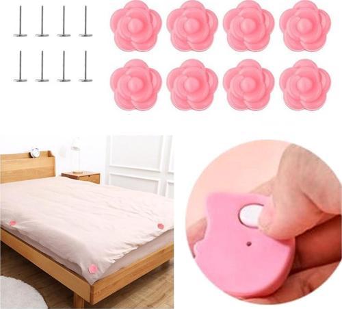8 Adet Gül Desenli Yorgan Kılıfı Sabitleyici Nevresim Kılıfı Koltuk Örtüsü Sabitleme Aparatı