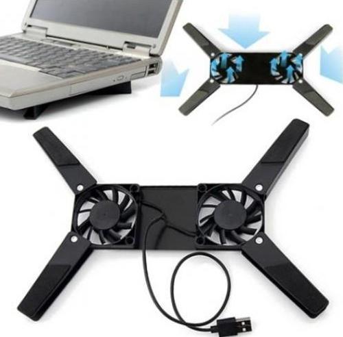 Portatif Katlanabilir Çift Fanlı Laptop Soğutucu Stand