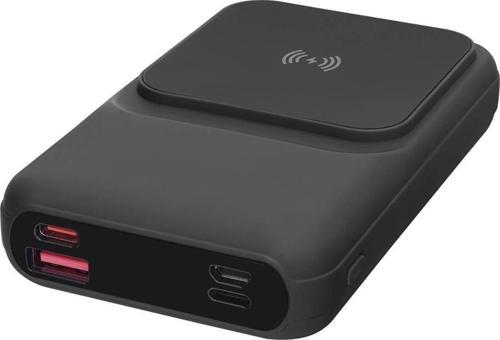 P135 10000mAh 15W Magsafe Dahili Kablo Siyah Gizli LED Taşınabilir Pil Şarj Cihazı Power