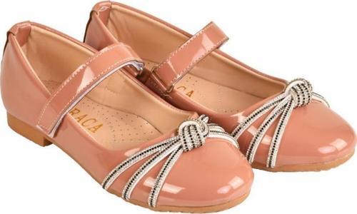 Kız Çocuk Anatomik Taban Taşlı Parlak Rugan Babet Ayakkabı